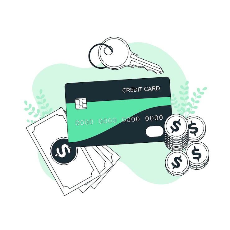 Free Vector credit card concept illustration