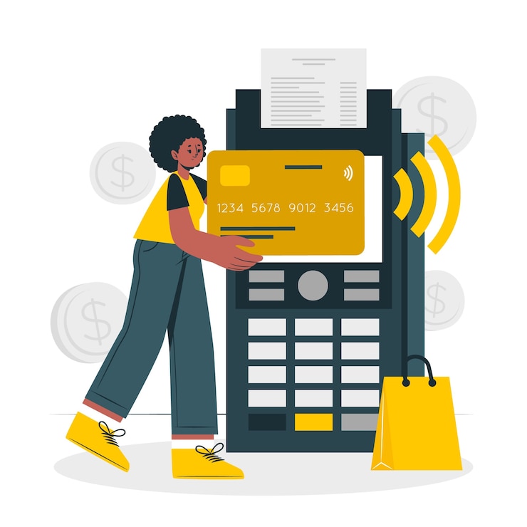 Free Vector credit card concept illustration