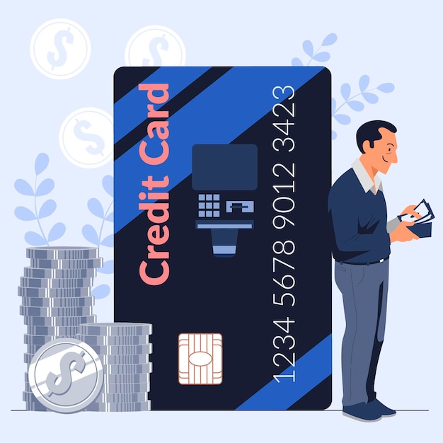 Free vector credit card concept