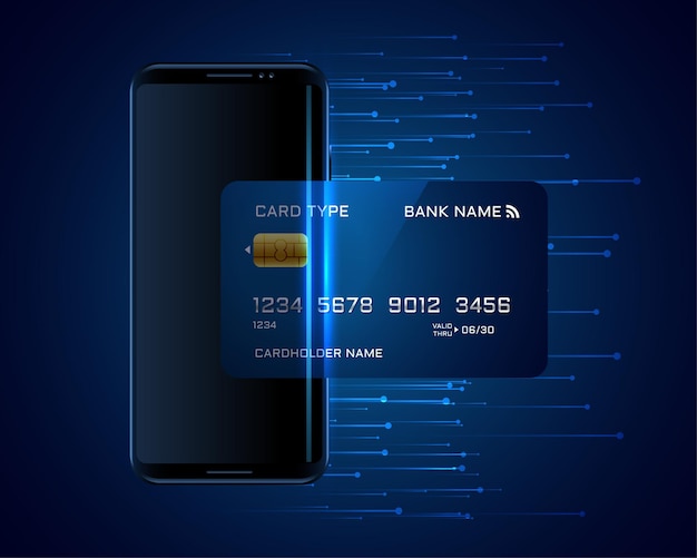 モバイルデジタルトランザクションの概念の中に入るクレジットカード