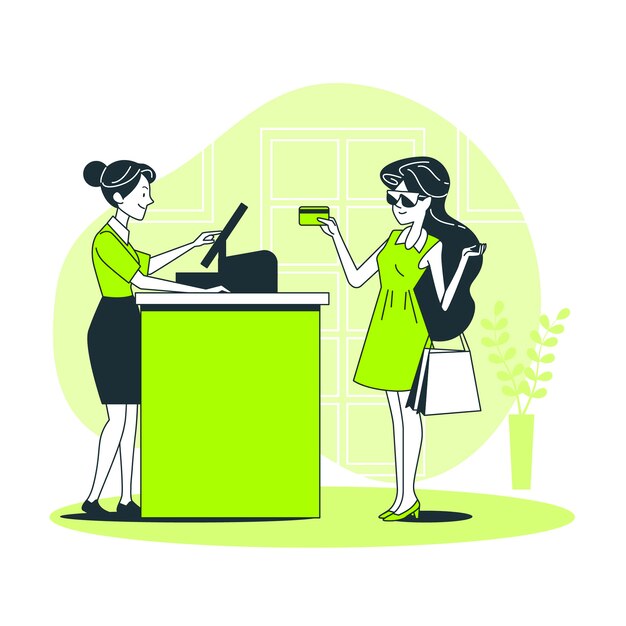 Free vector credit card payment concept illustration