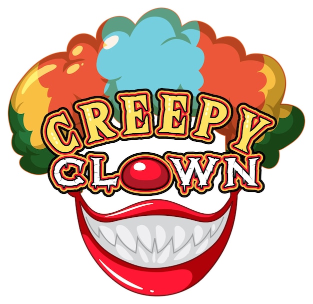 Creepy clown font logo