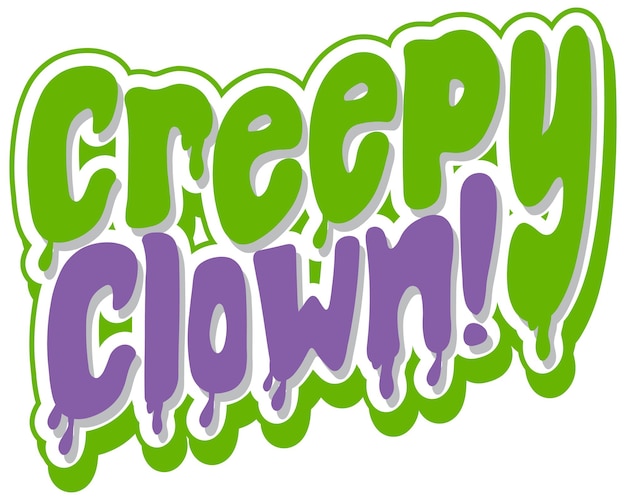 Creepy clown word logo