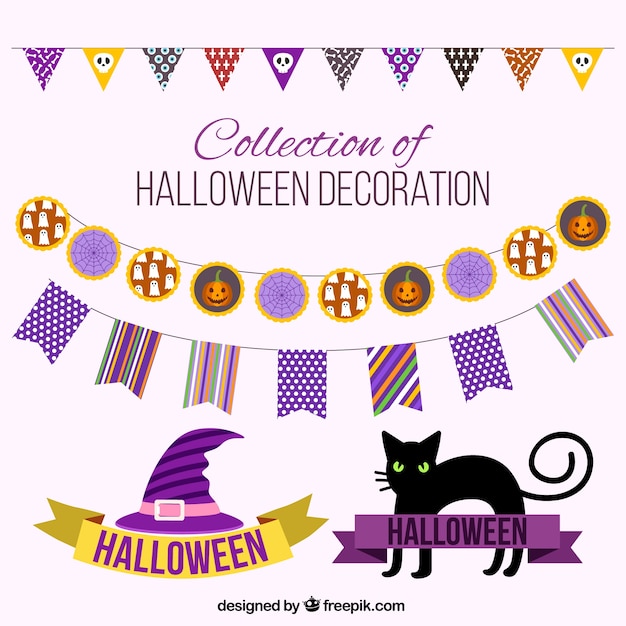 Бесплатное векторное изображение Жуткие украшение для хэллоуина