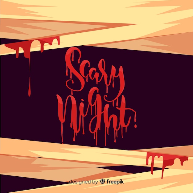 Vettore gratuito creepy lettering di halloween