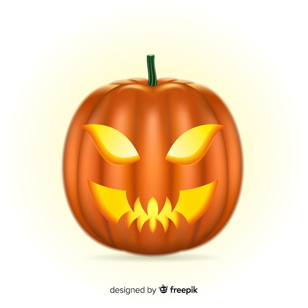 Vettore gratuito zucca di halloween raccapricciante