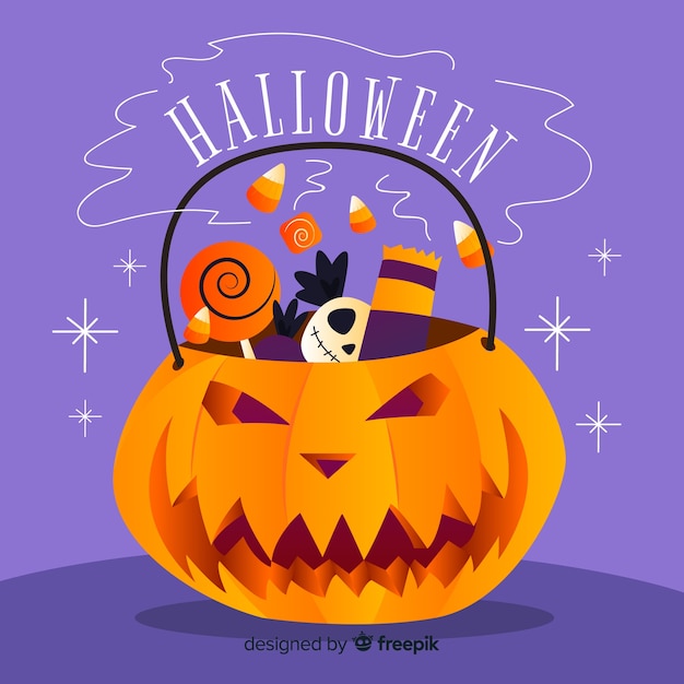 Free vector creepy halloween pumpkin