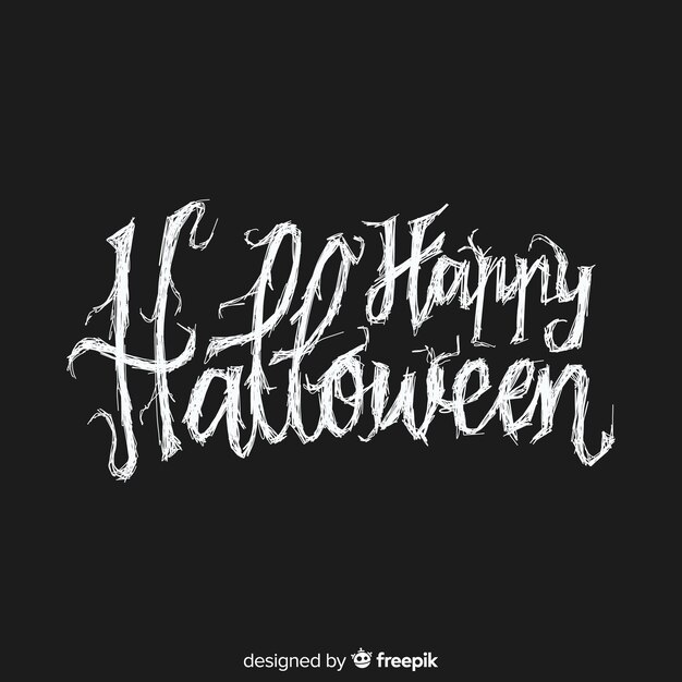  creepy happy halloween lettering