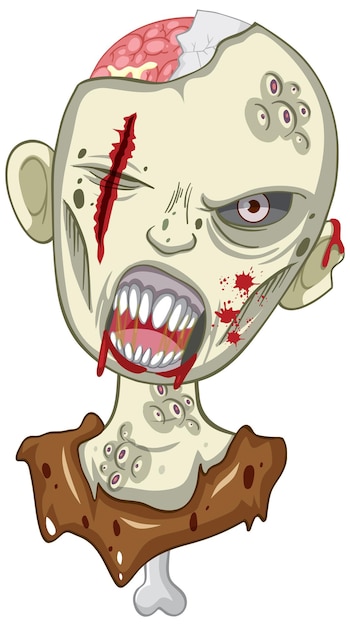 Free vector creepy zombie face