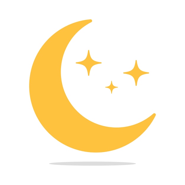 Free vector crescent moon flat style