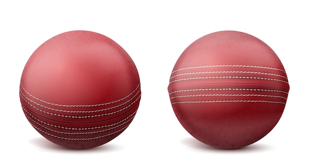 Free vector cricket balls set isolated illustration