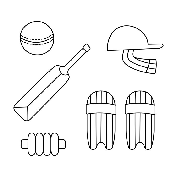 無料Vector クリケット・ドードル・シンボル