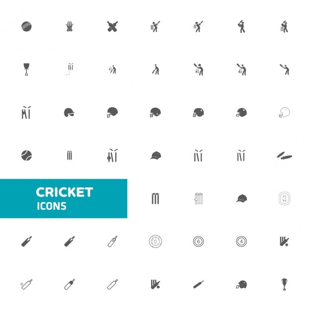 Cricket set di icone