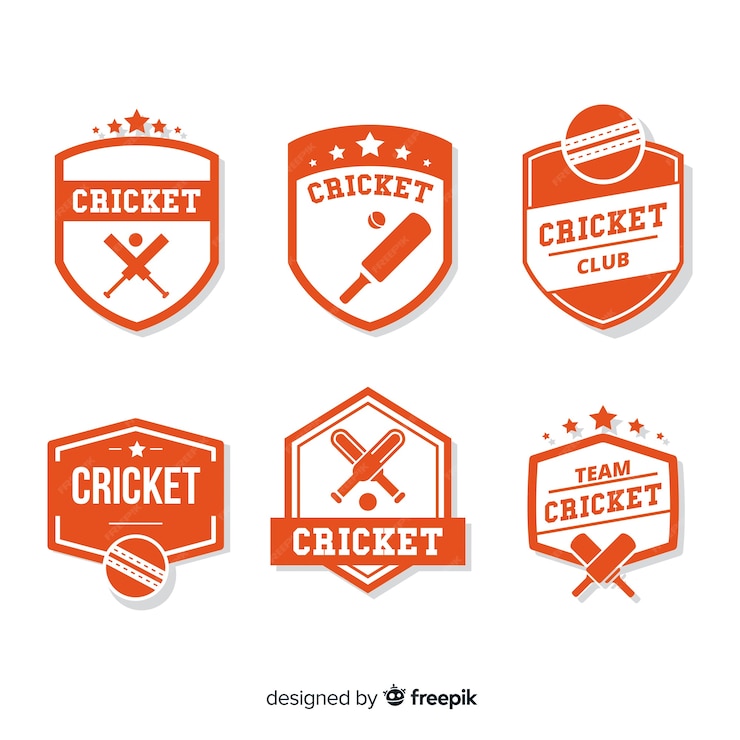 Premium Vector | Cricket label set