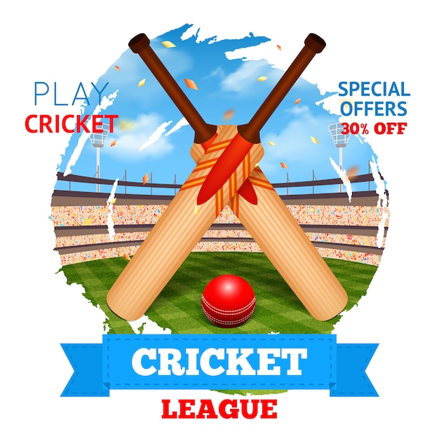 Free vector cricket stadium illustration