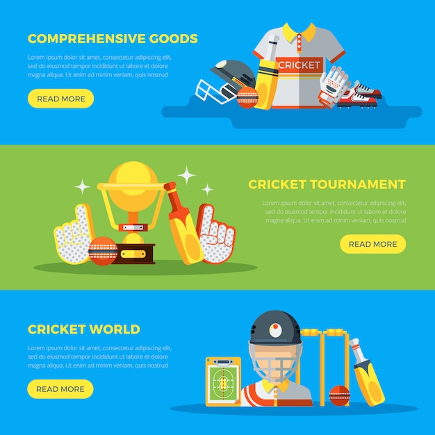 Free vector cricket world banners