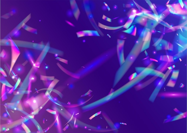 Free vector cristal confetti carnival background purple retro sparkles tr