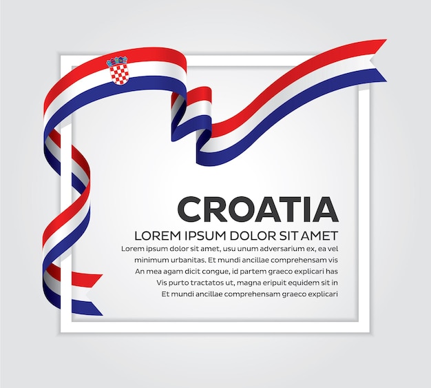 Вектор флаг хорватии Premium векторы
