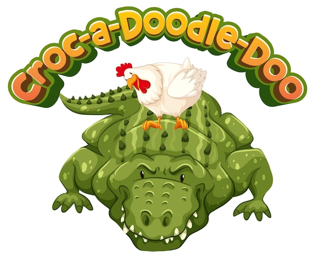 CrocaDoodleDoo Funny Cartoon with Cute Crocodile