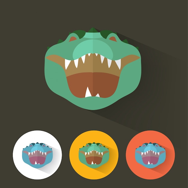 Crocodile flat portrait