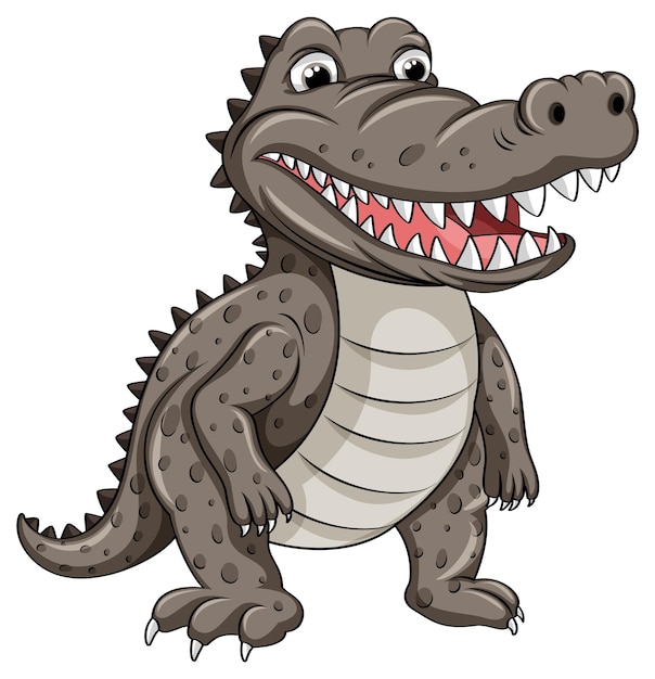 Crocodile In Funny Cartoon Style