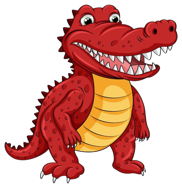 Crocodile In Funny Cartoon Style