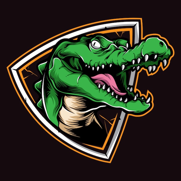 logo with crocodile