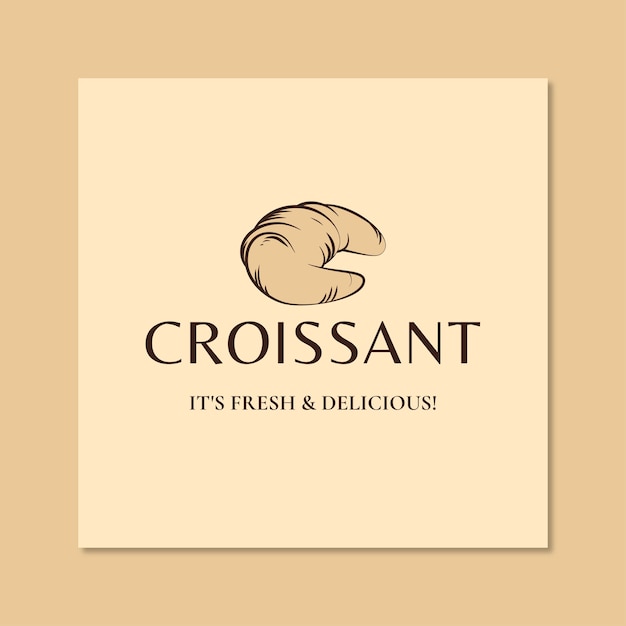 Croissant  logo template design