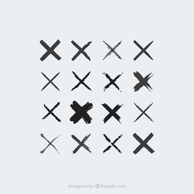 Free vector cross icons collection