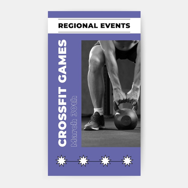 Free vector crossfit games instagram story template