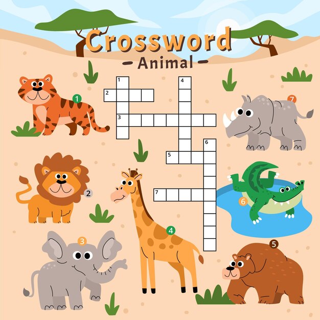 crossword in english for kids