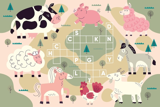 Crossword in english for kids