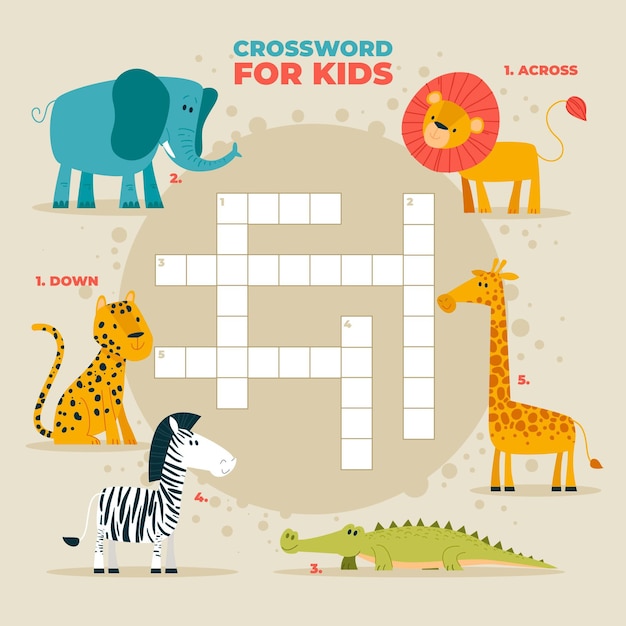 Crossword in english for kids