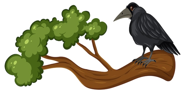 Crow standing on branch
