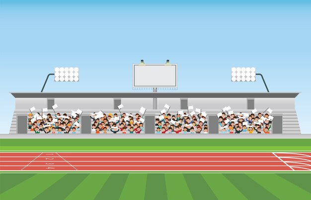 無料のベクター サッカーファンのイラスト