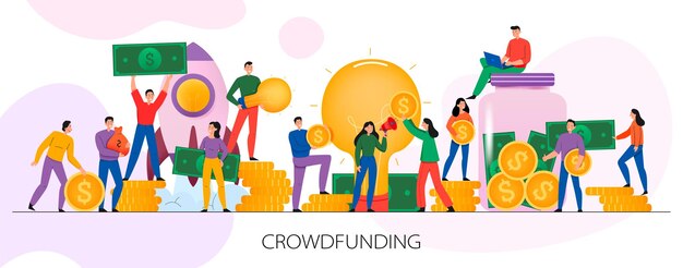 Crowdfunding illustration