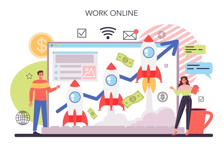 Free Vector crowdfunding online service or platform financial support of new business project investment into innovative start up online work flat vector illustration
