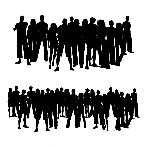 Free Vector crowds of people