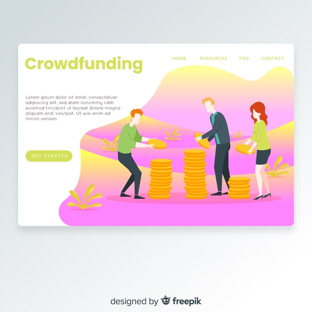 Pagina di destinazione crowfunding