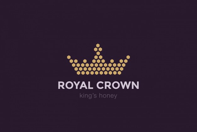 Download Free Crown Of Hexagon Cells Logo Design Template Royal King Honey Use our free logo maker to create a logo and build your brand. Put your logo on business cards, promotional products, or your website for brand visibility.