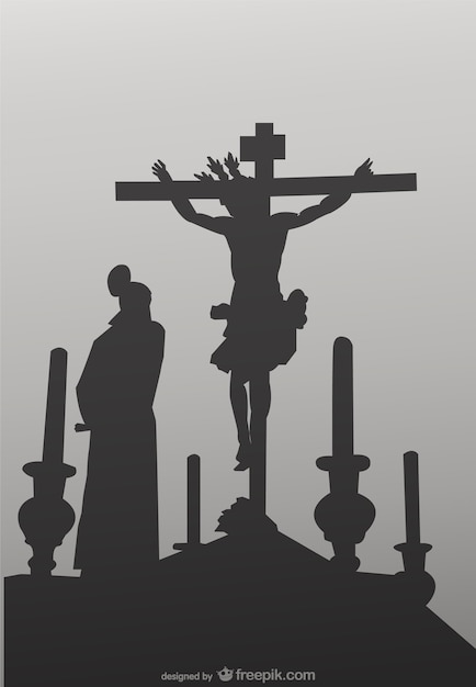 La crocifissione rituale illustrazione vettoriale Vettore gratuito