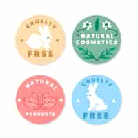 Free vector cruelty free badges collection