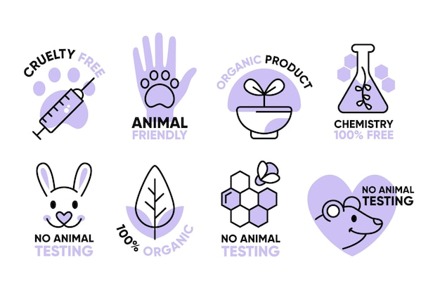 Cruelty free badges illustrated pack