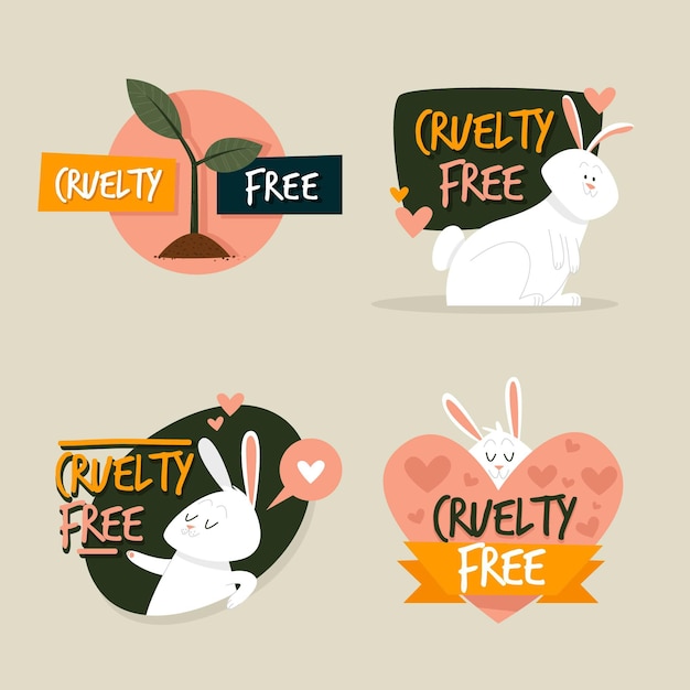 Cruelty free badges pack