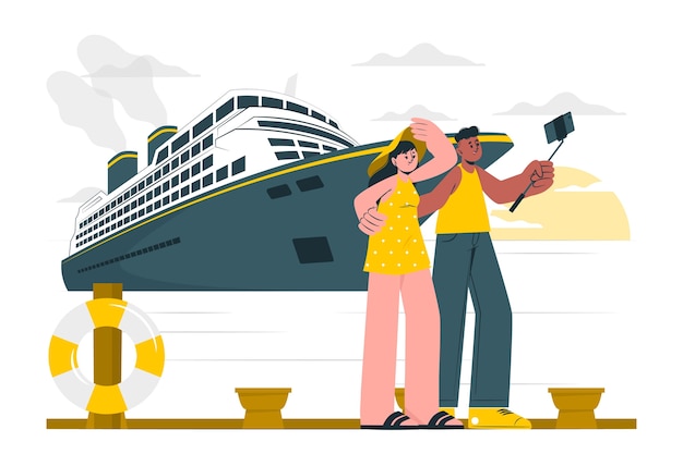 Free vector cruise concept illustration