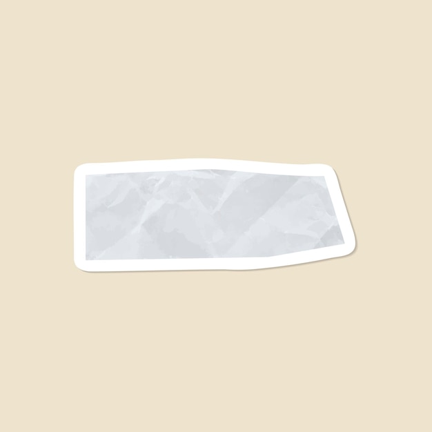 Бесплатное векторное изображение Вектор стикера баннера текстуры скомканной серой бумаги