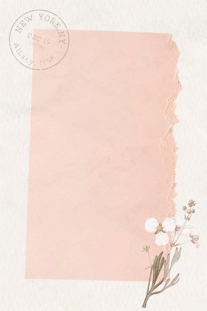 Free vector crumpled ripped pink paper background