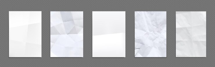 免費 Vector 皱纹和皱纹的白纸模型
