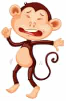 Free vector a crying monkey character