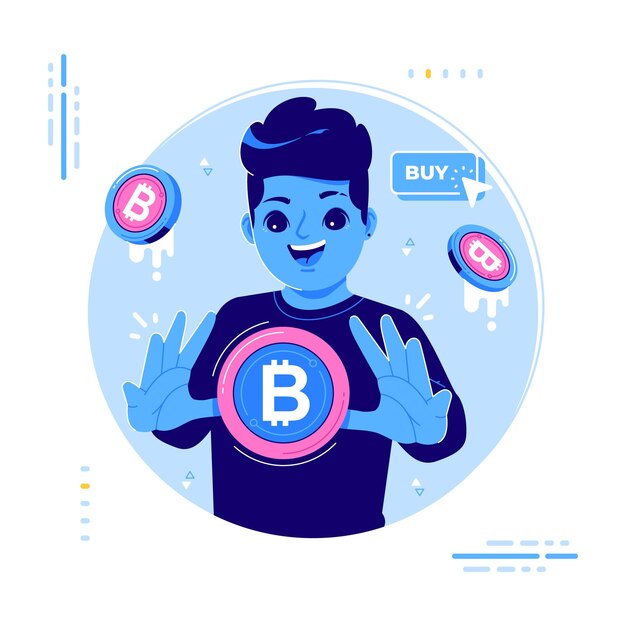 crypto coin and crypto currency illustration